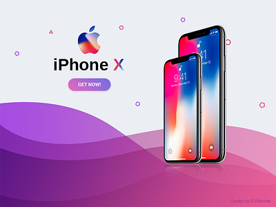 iphone X Banner ad design. apple banner iphone x