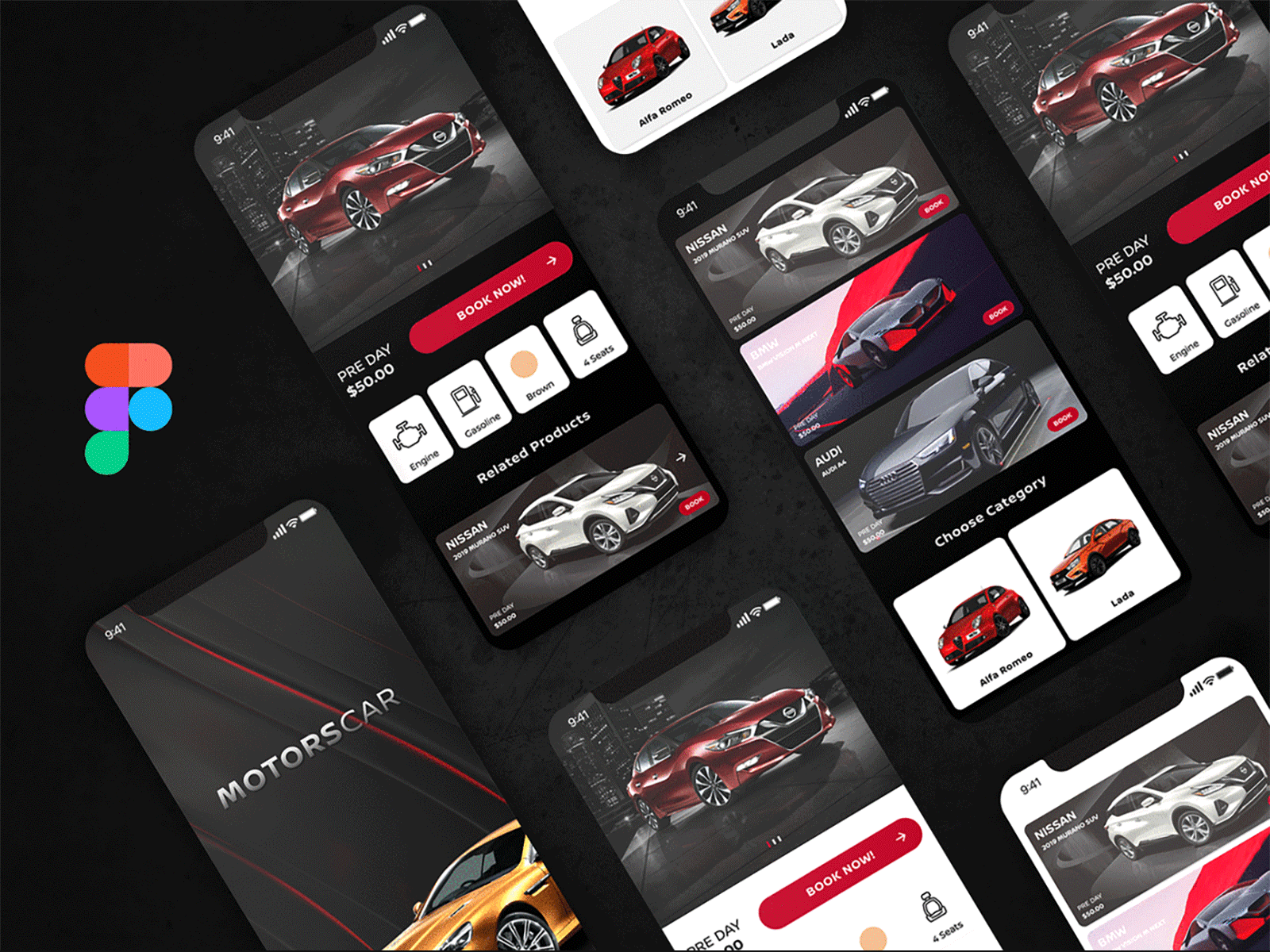 Car apps animation app app design figma