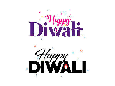 Happy Diwali Festival Typography Logo Design colorful diwali diwali logo festival festivals happy hindu icon illustration lights logo typography design typography logo vector