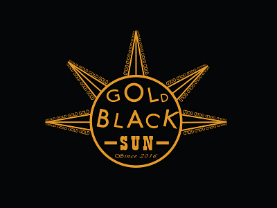 Gold Black Sun illustration