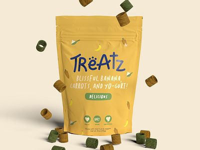 Treatz aesthetic brand branding bright cute design fun graphic design identity pet treats pets simple treatz visual