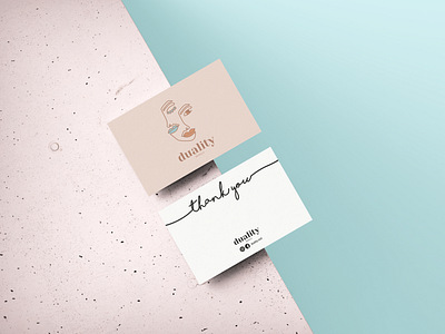 Duality | Logo Design business card card design graphic design hand logo logo design thank you card visual
