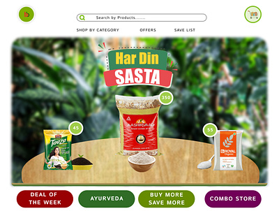 Re-design Big Basket landing page branding figma logo ui uxui webdesign