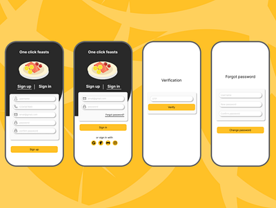 Login screens design food app ui food order ui graphic design login screen ui login ui mobile app ui ux