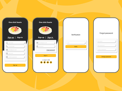 Login screens design food app ui food order ui graphic design login screen ui login ui mobile app ui ux