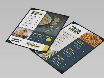 MODERN RUSTIC FOOD MENU TEMPLATE PSD design menu premium download premium psd