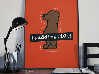 Padding:10 Bear Poster bear css cute dev logo poster tech