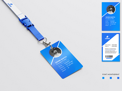Corporate Id Card Template With Elegant Blue Color branding corporate design corporate id card corporate identity employee id card id card id card design id card template identitydesign modern id card