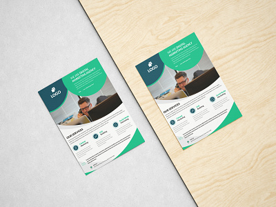 Digital Marketing Flyer Template With Cyan Color banner business corporate creative flyer creative flyer template design digital marketing flyer flyer flyer template flyer template design template vector