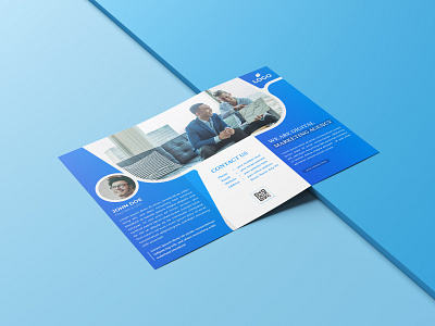 Digital Marketing Trifold Brochure With Blue Color