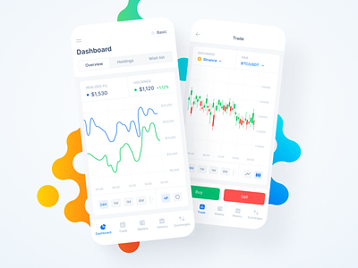 TokenPlace — Mobile Trading Terminal buy buy crypto chart crypto dashboad fintech mobile mobile app mobile design overview performance portfolio product design saas sell sell crypto trade trading terminal ui ux
