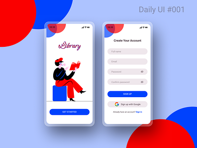 Sign up - Daily UI 001 app daily ui daily ui 001 design ui