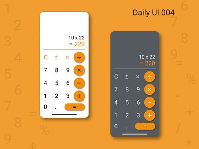 Daily UI 004 - Calculator app daily ui daily ui 004 ui