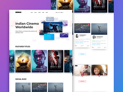 UI Landing Page Video Films landing news sketchapp ui uix videofilms