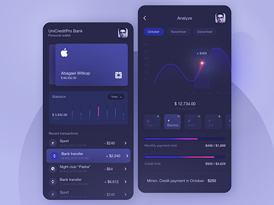 UIX App personal wallet - banking