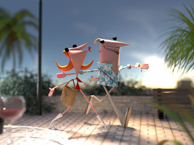 Holiday makers 2d animation 3d 3d animation 3d cartoon illustration animation character design design illustration