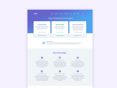 Vera Pricing desktop gradient icon pricing web