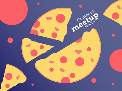 Contact a meetup organiser illustration mentoring pizza vector