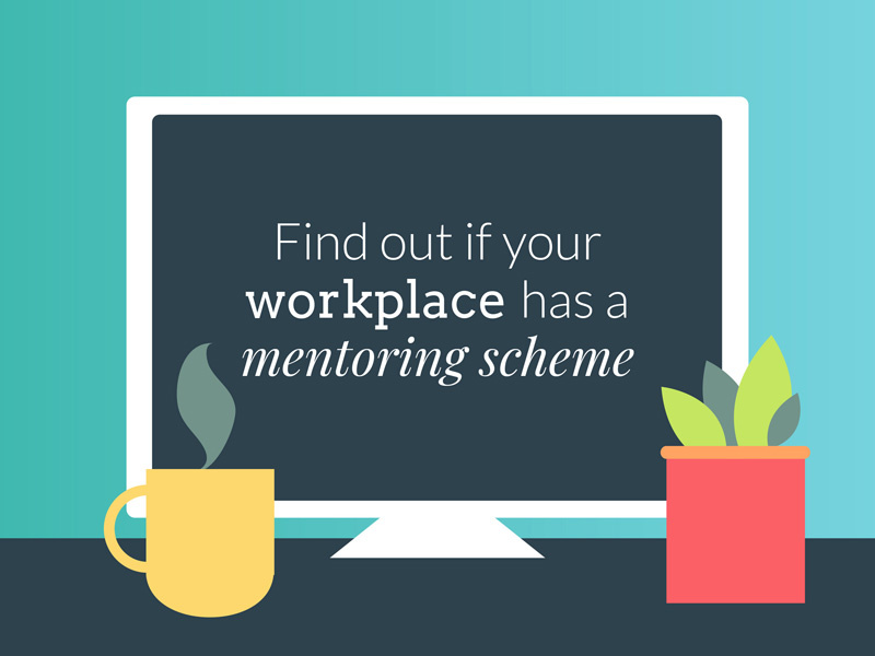 Workplace mentoring scheme workplace office mentoring vector illustration