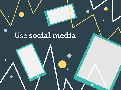 Use social media illustration mentoring social vector