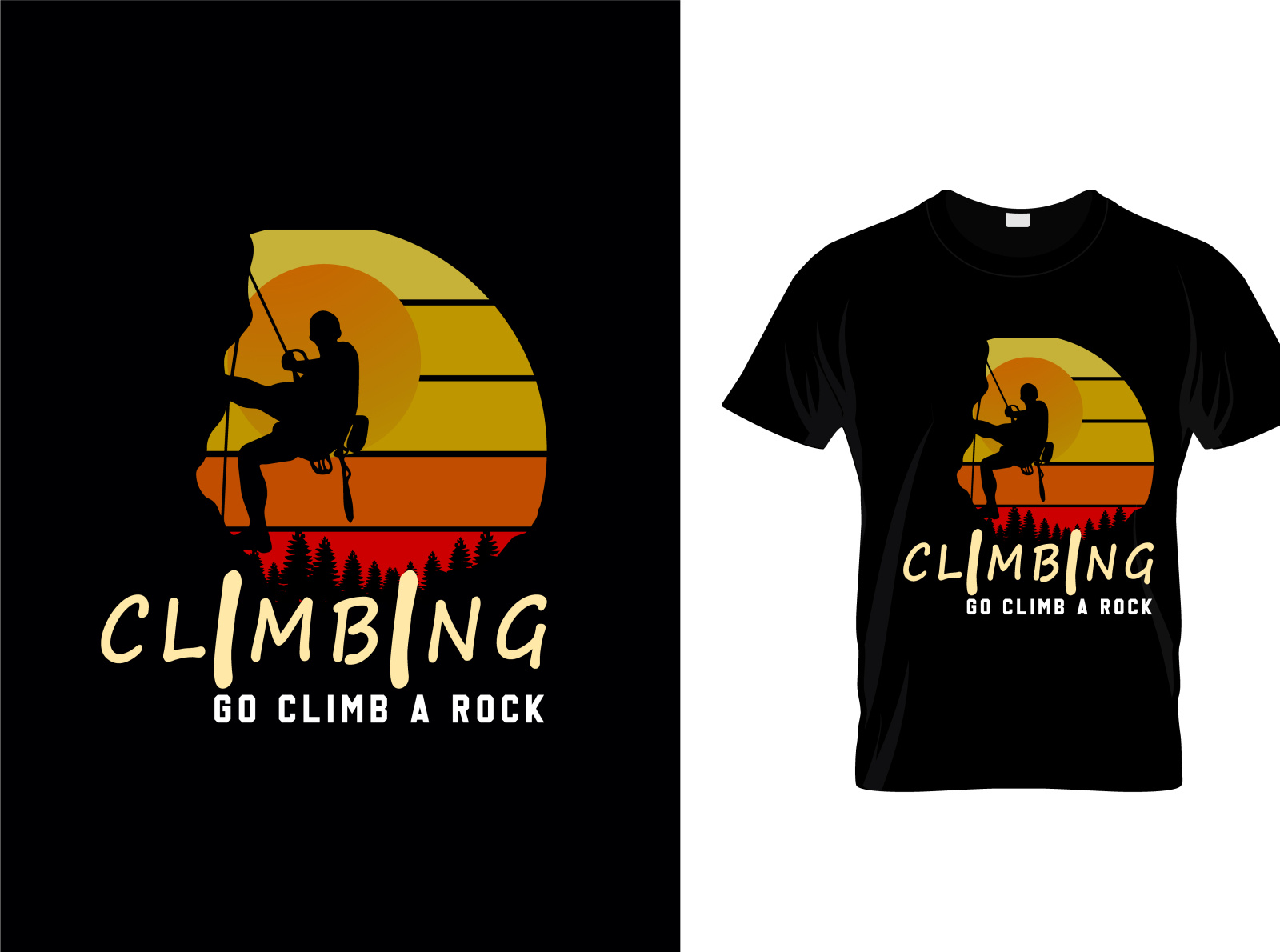 Climbing Go Climb A rock T-Shirt by Minhaj Hossain on Dribbble