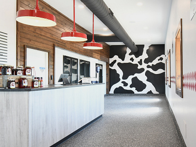 Creamery Interior Design branded environment dairy farm food interior design