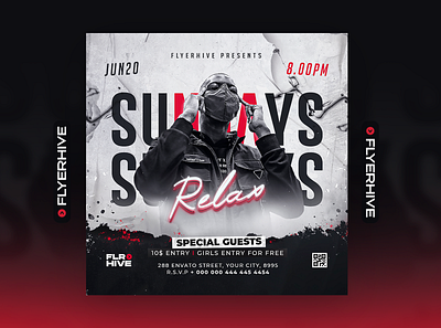 Party Flyer Template PSD Download club flyer design dj flyer download facebook post flyer flyer template graphic design instagram post night club flyer party flyer party poster poster psd psd template social media post