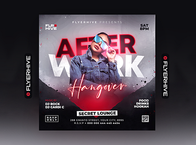 Free Party Flyer Template PSD Download club flyer design dj flyer download facebook post flyer graphic design night club flyer party flyer party poster