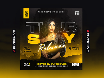 Free Party Flyer PSD Download club flyer design dj flyer facebook post flyer night club flyer party flyer party poster party psd poster social media post