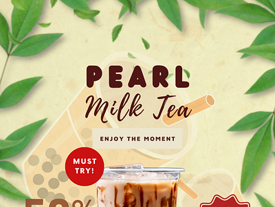 Milk Tea advertising design graphic design me poster product design typography