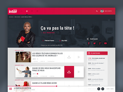 France Inter Redesign media redesign webdesign