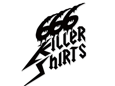 666 Killer Shirts 1970s 1980s branding design font graphic design hippie illustration indie logo punk rock rock band store tshirt typeface typography