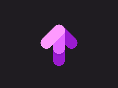 HomeSafe - Logo creation app arrow branding dark mode design logo purple vector