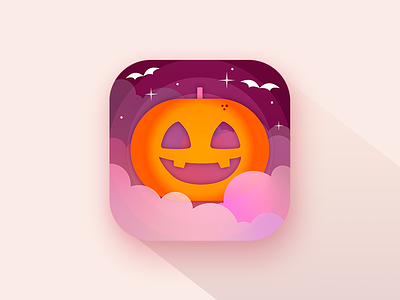 Carve your pumpkin app 🎃 colourful design halloween icon app illustration ios night orange pumpkin purple