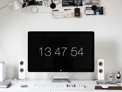 My Workbench desk home macbook minimal office offscreen thunderbold ugmonk workspace