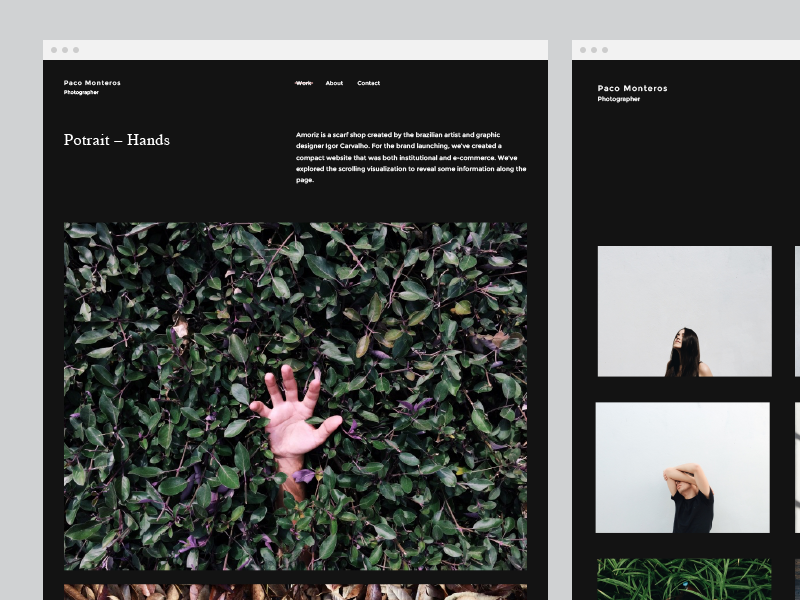 Dark Material Portfolio Theme