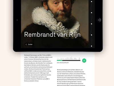 Museum App design ipad museum ui