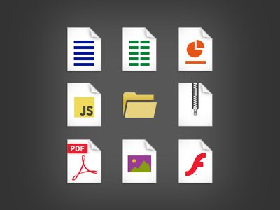 File Type Icons icons web web application