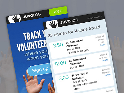 Juvolog Early Comp app application mobile phone