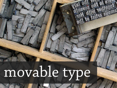 Movable Type keynote slideshow typography