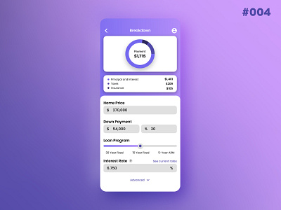 Daily Ui #005 - Calculator (Mortgage) calculator dailyui design mortgage ui uidesign