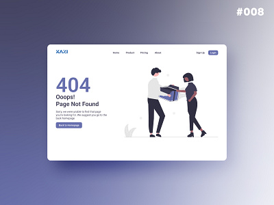 404 Page - Challenge Daily UI #008 008 404 404page dailyui design error oops ui uidesign