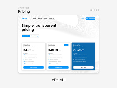 Pricing - Challenge Daily UI #030