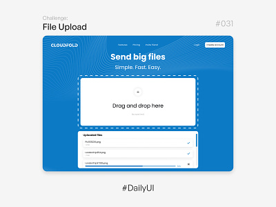 File Upload - Challenge Daily UI #031 031 31 dailyui design file upload file upload ui ui uidesign uidesigner uigram uiux uxdesigner web