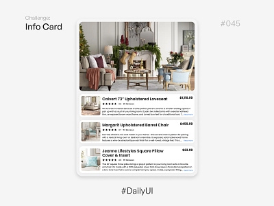 Info Card - Challenge Daily UI #045 daily ui dailyui design ui uidesign uidesigner uitrends