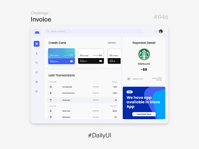 Invoice - Challenge Daily UI #046 46 bank challenge ui dailyui invoice ui uidesign uidesigner