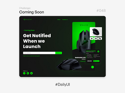 Coming Soon - Challenge Daily #048 048 48 days coming coming soon comingsoon daily ui dailyui design soon ui uidesign uidesigner uitrends