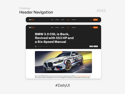 Header Navigation - Challenge Daily UI #053