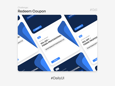 Redeem Coupon - Challenge Daily UI #061 061 coupon daily ui dailyui dailyui061 design redeem redeem coupon redeemcoupon ui uidesign uidesigner uitrends