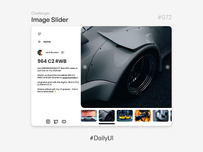 Image Slider - Challenge Daily UI #072 072 daily ui dailyui dailyui072 gallery image slider images slider ui uidesign uidesigner uitrends